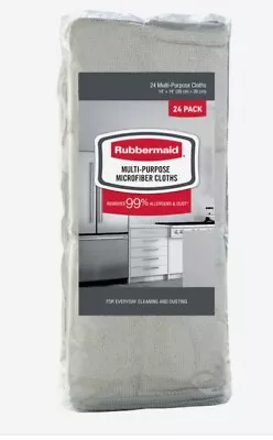 Rubbermaid Microfiber Cloth Towels 24 Pack 14 X14  Non-Scratch Reusable/Wash • $14.50