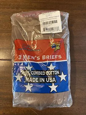 3 Pack Military Men's GI DLA Cotton Underwear Briefs Size 30 Brown NEW Vintage • $5.90