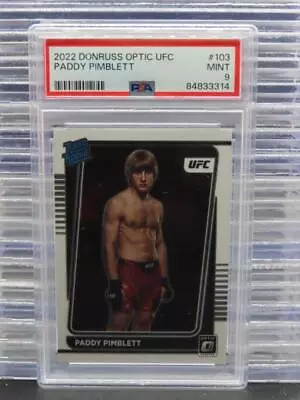 2022 Panini Donruss Optic UFC Paddy Pimblett Rated Rookie RC #103 PSA 9 MINT • $0.99