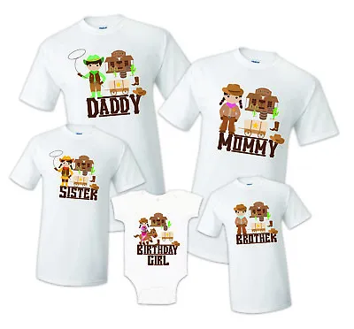 $11.99 • Buy Wild West Cowbow And Cowgirl Birthday Party T-shirts Shirt Celebration Western