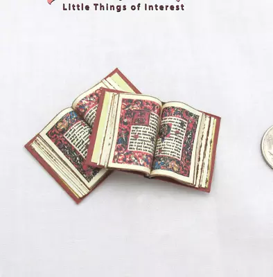 Open Book THE FRIAR'S MANUSCRIPT In Miniature One Inch 1:12 Scale Book  • $12.75