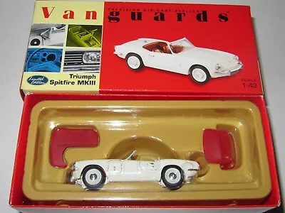 CORGI VANGUARDS - TRIUMPH SPITFIRE MKIII - WHITE WITH RED HOOD- Mint/Perfect MIB • £17.95