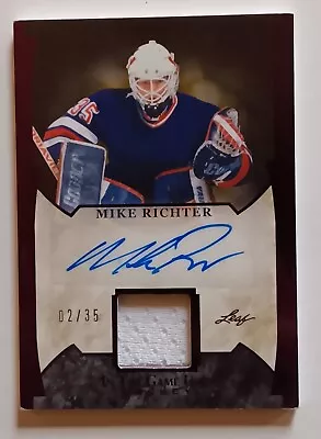 2023 Leaf In The Game Used Relic Auto Mike Richter /35 New York Rangers • $54.99