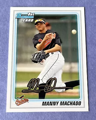 Manny Machado 2010 Bowman Draft BDPP80 1st Rookie Card RC San Diego Padres • $1.65