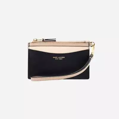 Marc Jacobs The Slim 84 Colorblock Top Zip Wristlet Black S165L03FA22-002 • $140.25