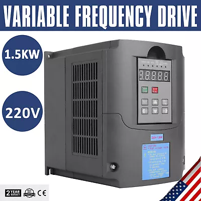 1.5KW Variable Frequency Drive 2HP VFD 220V 1To 3 Phase Speed VFD Drive Inverter • £75.50