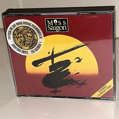 Miss Saigon Original London Cast Lea Salonga Double (2) CD Large Case Excellent • $2.72