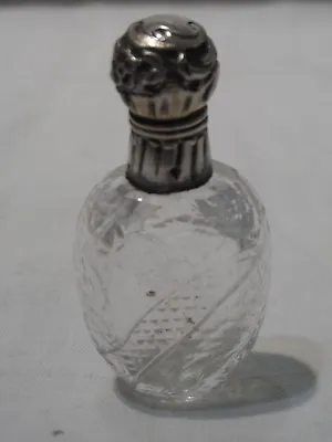 - Crystal Salt Bottle Silver Frame Size Boar Poon Nice Condition • £61.12