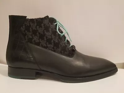 John Fluevog Rufus Magoo Jonathan Contrast Ankle Boots Men's Size 10 • $69.99