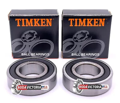 (2PACK) USA Brand TIMKEN 6004-2RS C3 20x42x12mm Double Rubber Seal Bearings • $16