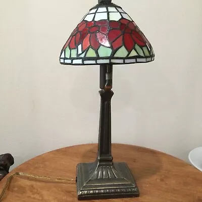 Meyda Tiffany Style Table Lamp With Stained Glass Shade Mid 20 Th Century • $150