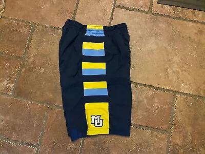 Marquette Golden Eagles Authentic On Court Sewn Game Basketball Shorts Wade Smal • $49.95