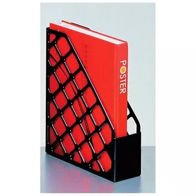 Oic Recycled Plastic Open Top Magazine File - Black - Plastic - 1 Each (26082) • $26.55
