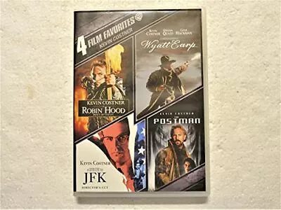 Kevin Costner 4 FILM FAVORITES DVD Set (ROBIN HOOD + WYATT EARP + JFK + THE ... • $14.25