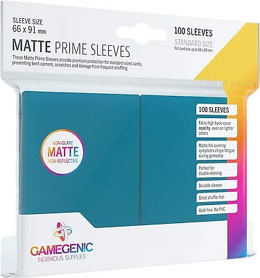 Matte Prime Card Sleeves: Blue Standard GameGenic  NEW • $9.26