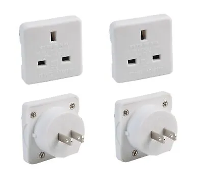 UK To Canada Tourist Travellers Adaptor Power Mains Plug- White • £18.99