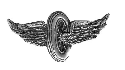 $9.99 • Buy Flying Wheel  JACKET VEST PEWTER MC  BIKER PIN  