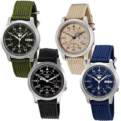 Seiko 5 MILITARY NEW Automatic Day Date Watch SNK803 SNK805 SNK807 SNK809 • $158