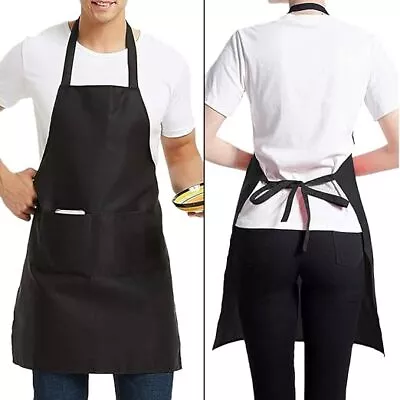 Unisex Adult Apron Men's Ladies Cooking Baking Kitchen BBQ Catering Chef Plain • £23.89