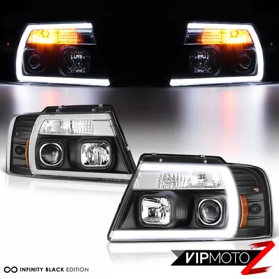 04-08 Ford F150 Fiber Optic Neon Tube U-Bar C-Shape LED DRL Projector Headlight • $235.95