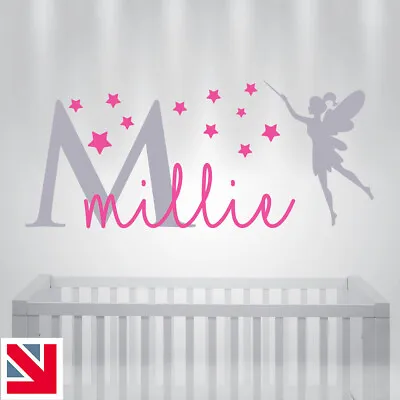 £10.99 • Buy PERSONALISED Custom NAME Wall Sticker Baby Kids Nursery Girls Bedroom Decal