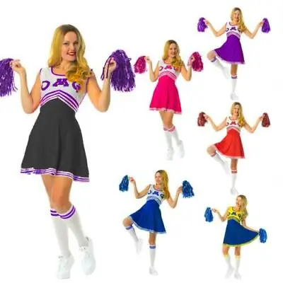  High School  Fancy Dress Costume Outfit With Pom Pom's Musical Girls • £8.99