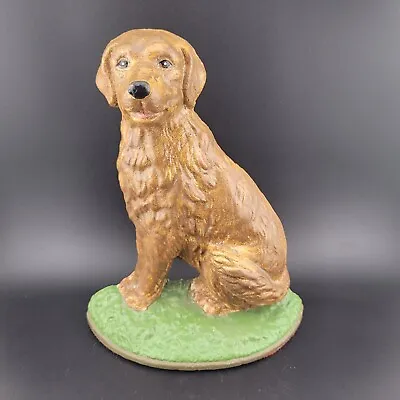 Golden Lab Dog Door Stop Bookend Cast Iron Metal 7 In Tall Midwest Ink LL Bean • $34.97