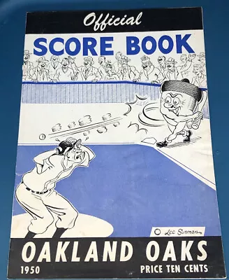 1950 Oakland Oaks Official PACIFIC COAST LEAGUE BASEBALL Score Book • $29.99