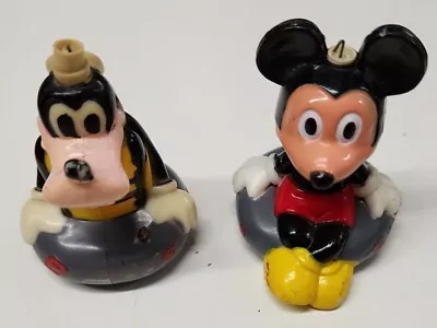 Vintage Disney Mickey Mouse  Goofy Fishing  Bobber Set Of 2 • $24