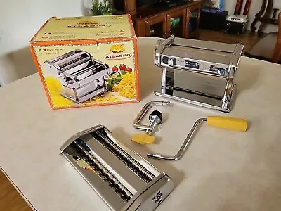 $29.99 • Buy Marcato Atlas Model 150 Deluxe Pasta Machine Stainless Steel Good Used Vintage
