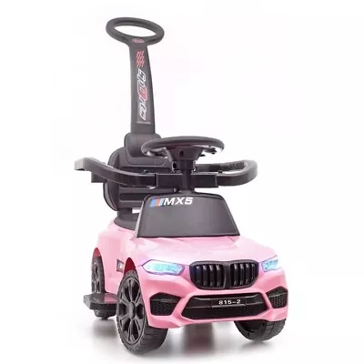 4in1 BMW Push Car Kids Ride On Stroller Toddler Sliding Walking Cars  *PINK* • $69.98