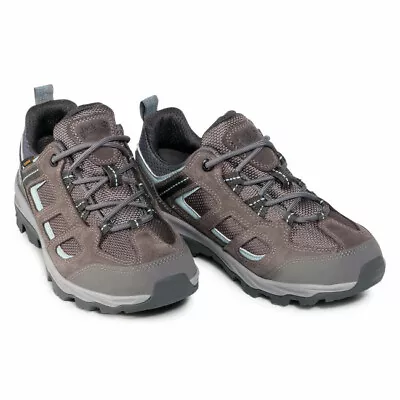 JACK WOLFSKIN Women´s Vojo Texapore Low Shoes - Grey & Light Blue (UK 8 / EU 42) • £45