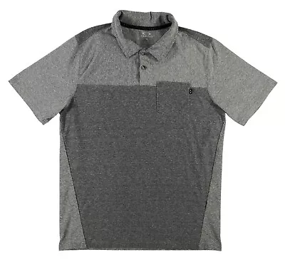 Oakley Hydrolix Polo Shirt Mens Medium Grey Performance Pocket Front Golf • $1.99