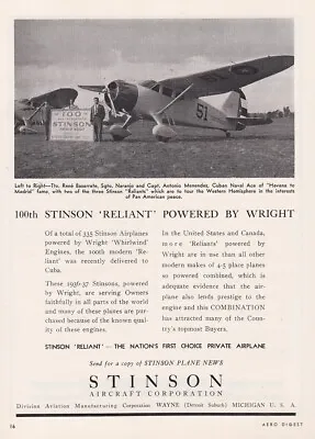 $9.49 • Buy 1937 Stinson Reliant Aircraft Ad 7/29/2022n