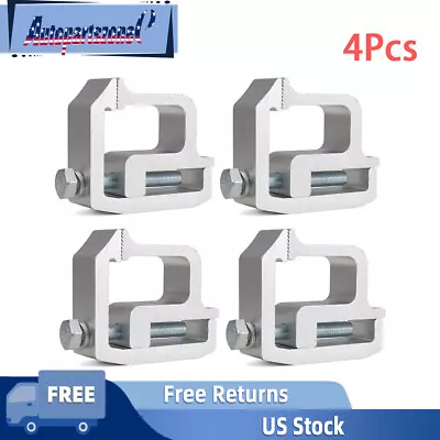 ⭐4 PCS Silver Truck Cap Topper Camper Shell Mounting Clamps Heavy Duty Aluminum  • $19.99