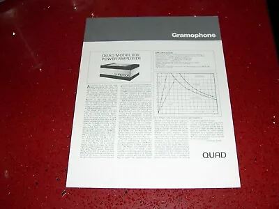 Quad Model 606 Power Amplifier Single Page Spec Sheet • $6