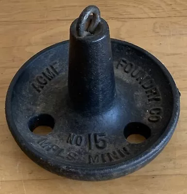 [Acme Foundry Co] Cast Iron Mushroom Boat Anchor (15 Lb) MINNEAPOLIS MN. • $24