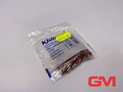 Ve 100x Klauke Wire End Ferrules Insulated 172RO Red Cable End-Sleeves 1 50mm ² • $22.56