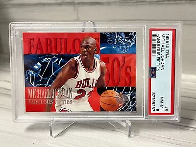 1995-96 Ultra Fabulous Fifties Michael Jordan #5 PSA 8 • $40