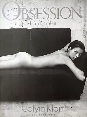 1993 OBSESSION For Men Parfum By CALVIN KLEIN Sensual Woman Original PRINT AD • £9.98