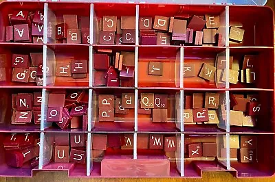 SCRABBLE Letters Tiles Maroon / Burgundy *INDIVIDUAL LETTERS ONLY* YOU PICK • $3