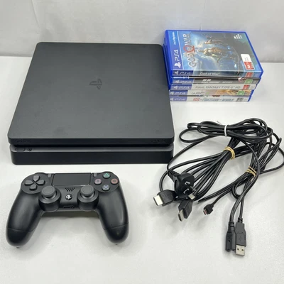 $300 • Buy Sony PlayStation 4 (PS4) Slim Black 500 GB Console + 1 Controller & 5 Epic Games