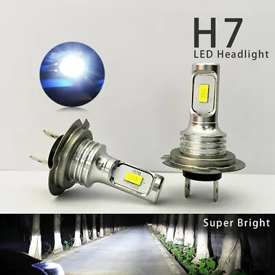 2pcs H7 LED Headlight Bulbs Conversion Kit High Low Beam 8000LM 6000K White 80W • $20.99