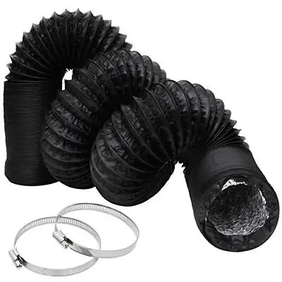 3 Inch Flexible Ducting Hose 16.5 Feet Black Aluminum Ducting Dryer Vent Hose • $22.20