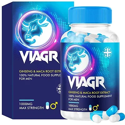 £14.99 • Buy Male Enhancement Pill Ginseng, Maca Root & Zinc 1000mg Mens Sexual Health Libido