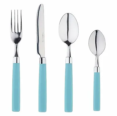 EXZACT 16 / 24 PCS Cutlery Set Stainless Steel Colour Handle • £12.99