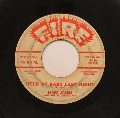 Elmo James - 45 - Held My Baby Last Night / The Sky Is Crying On Fire Records • $19.99