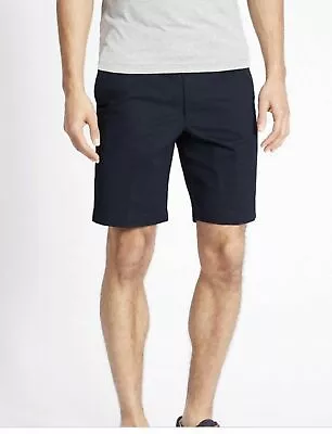 Mens Ex M&S Limited Edition Stretch Chino Shorts 2 Cols Size 30-46 BNWOT RRP £35 • £17.99