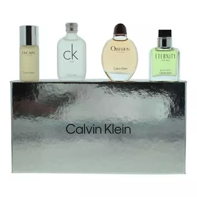 Calvin Klein Men Mini 4 Piece Gift Set: Eau De Toilette 4 X 15ml Men Spray • £36.01