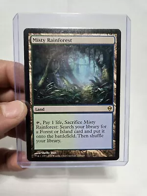 MTG Misty Rainforest Zendikar Rare Fetch Land Magic The Gathering Card EX • $26.99